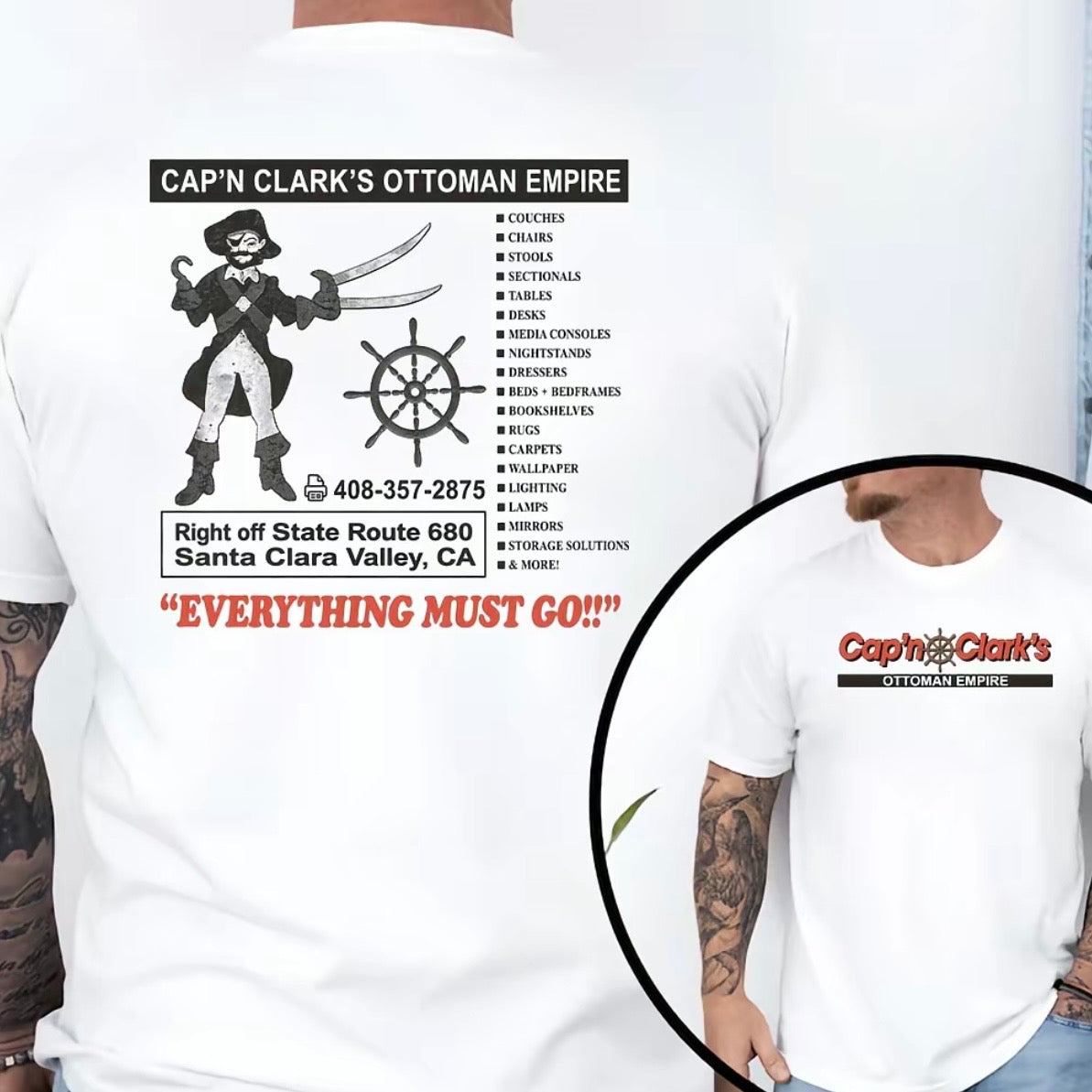 Cap'n Clark's Ottoman Empire Backrooms Horror Movie Inspired T-Shirt/Sweatshirt/Hoodie