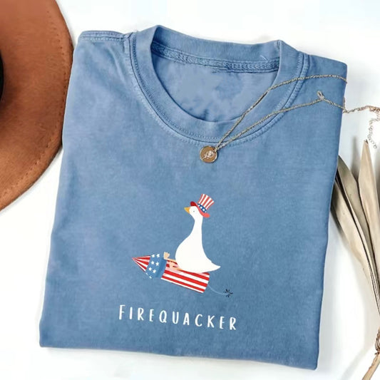 Firequacker Goose 4th of July Funny T-Shirt/Sweatshirt/Hoodie
