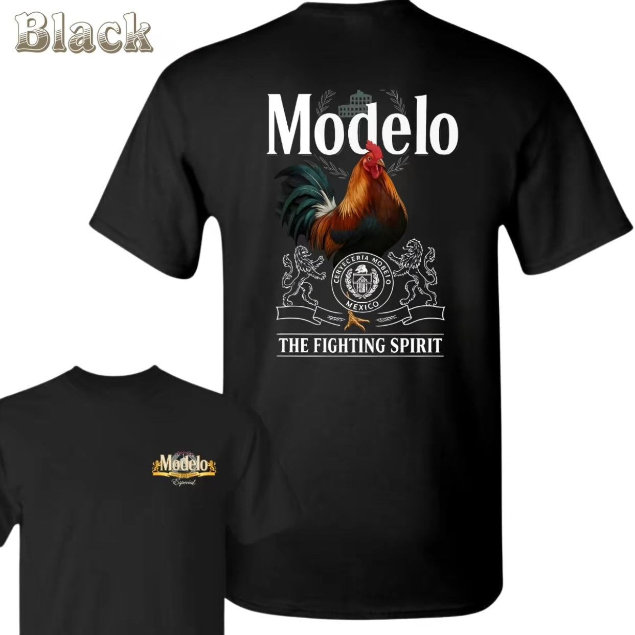 Rooster Graphic Dynamic Fighting Cocks with Beer Brand T-Shirt/Sweatshirt/Hoodie