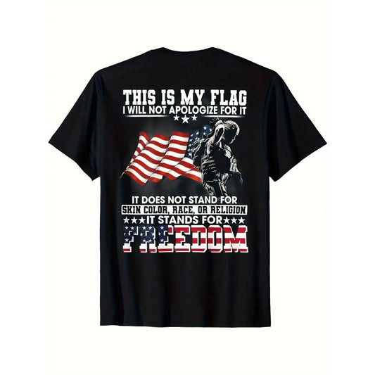 Stand for Freedom Patriotic American Flag & Soldier Print T-Shirt/Sweatshirt/Hoodie