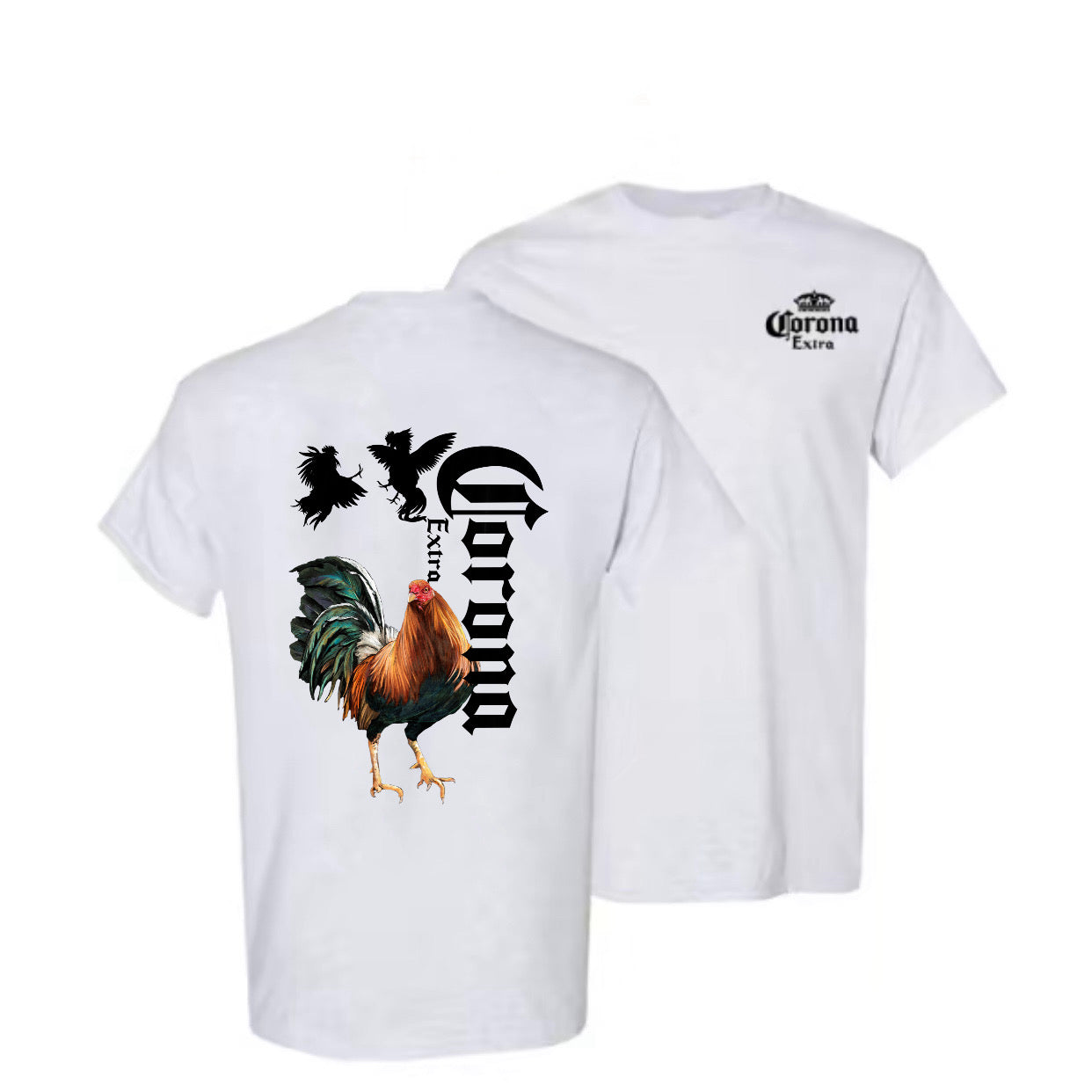 Rooster Graphic Dynamic Fighting Cocks with Beer Brand T-Shirt/Sweatshirt/Hoodie