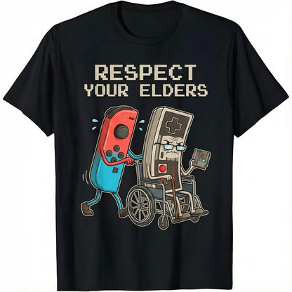 Respect Your Elders Funny Retro Gamer T-Shirt/Sweatshirt/Hoodie