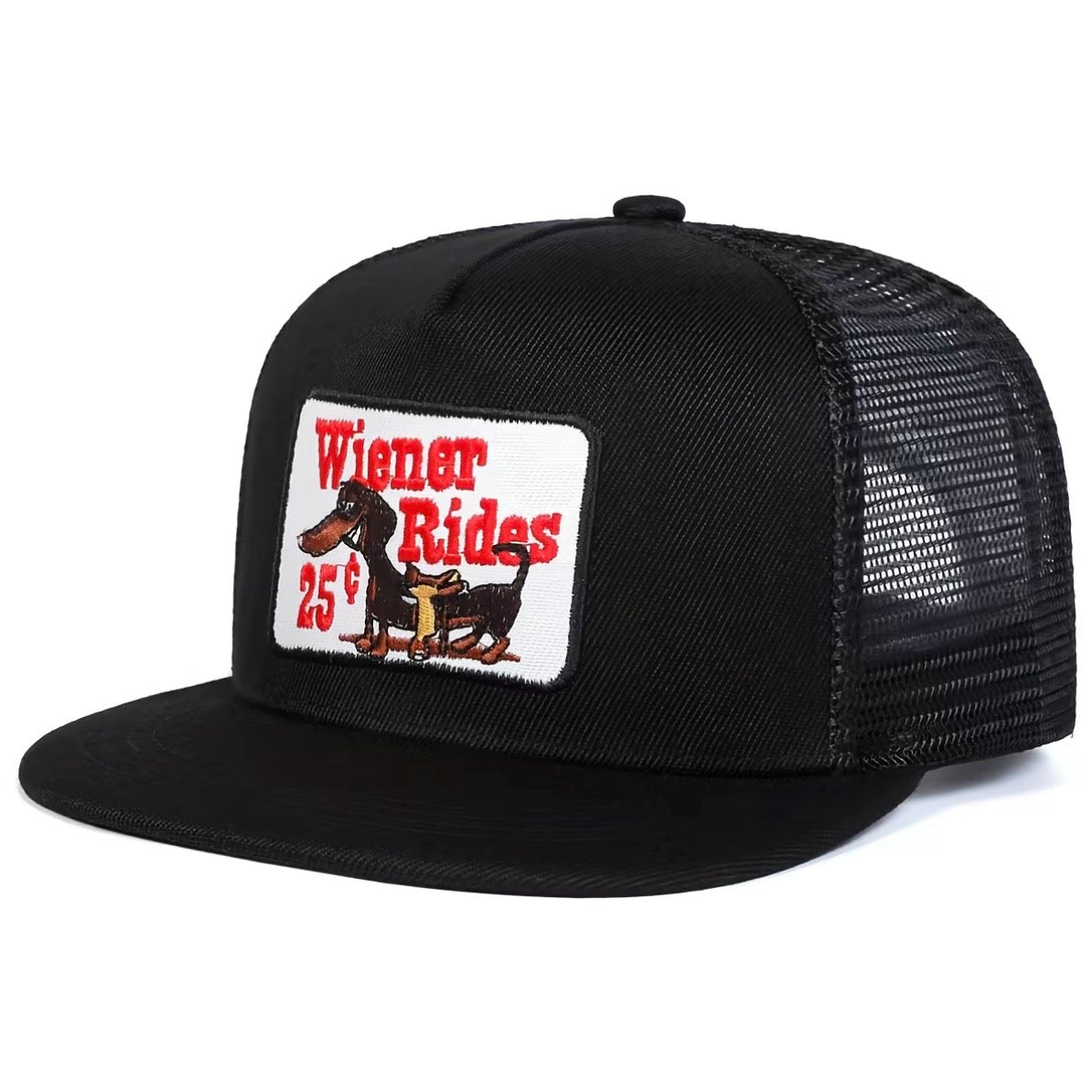Wiener Rides Dog Letter Embroidered Hat