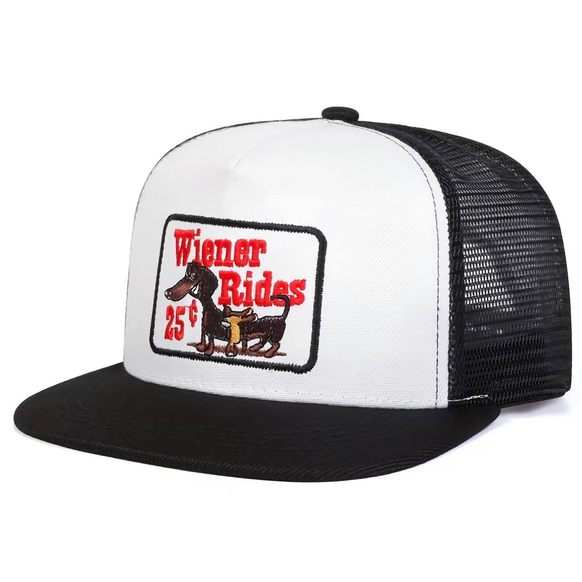 Wiener Rides Dog Letter Embroidered Hat