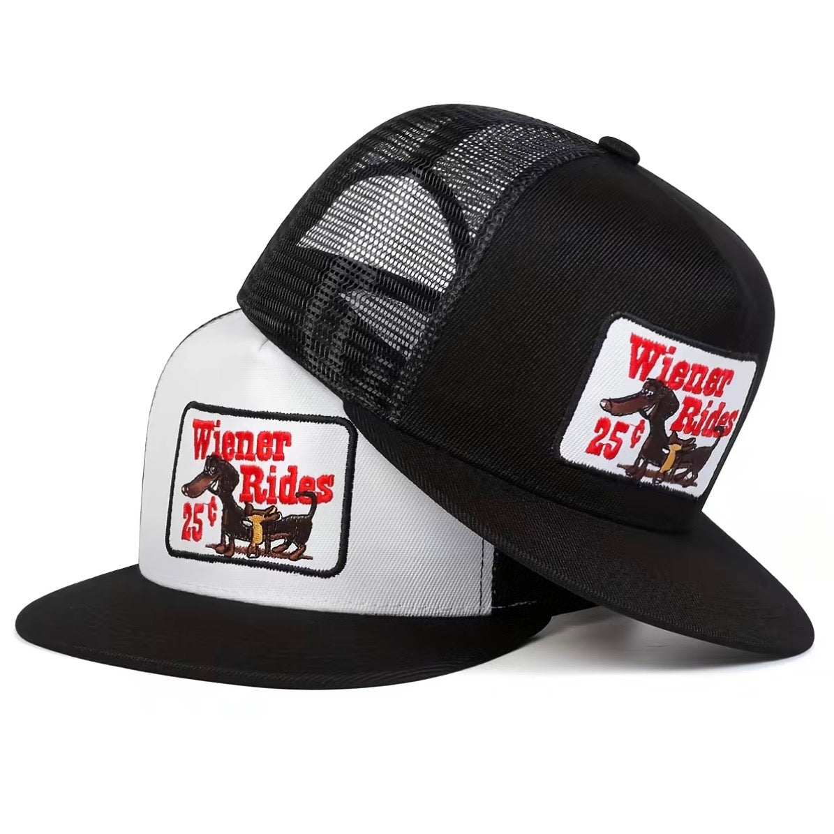 Wiener Rides Dog Letter Embroidered Hat