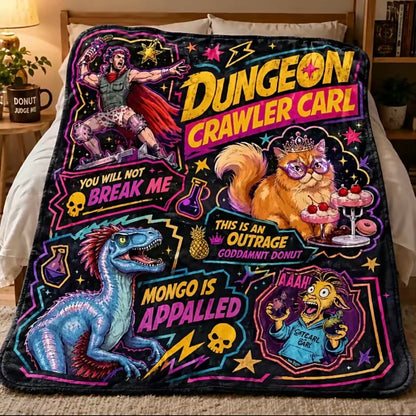 Dungeon Crawler Carl Funny Flannel Blanket