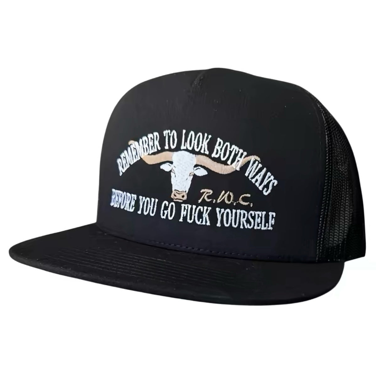 Remember To Look Both Ways Embroidered Hat