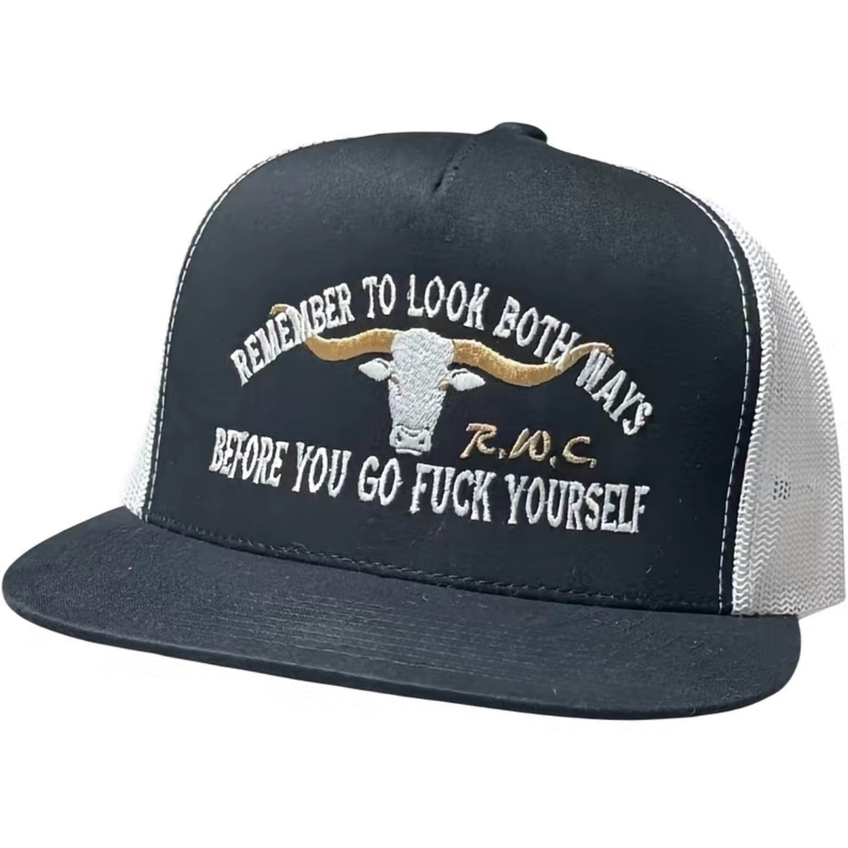 Remember To Look Both Ways Embroidered Hat