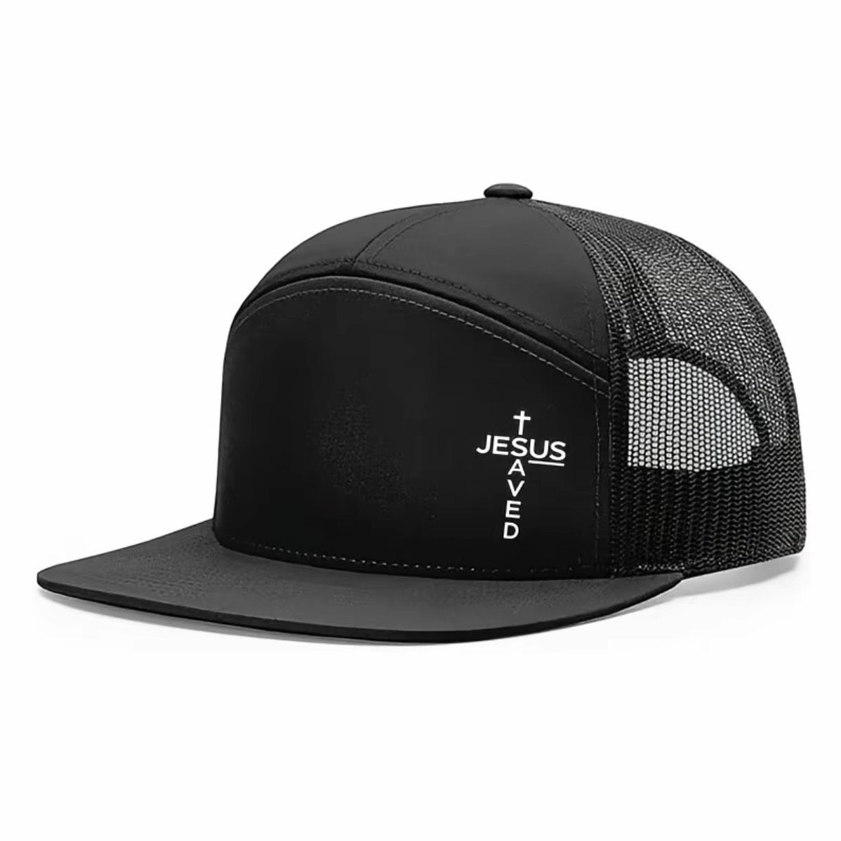 Jesus Saved Cross Printed Hat