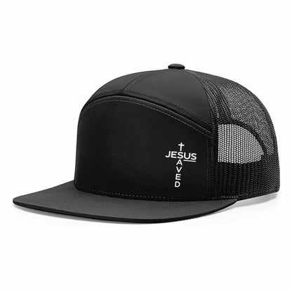 Jesus Saved Cross Printed Hat