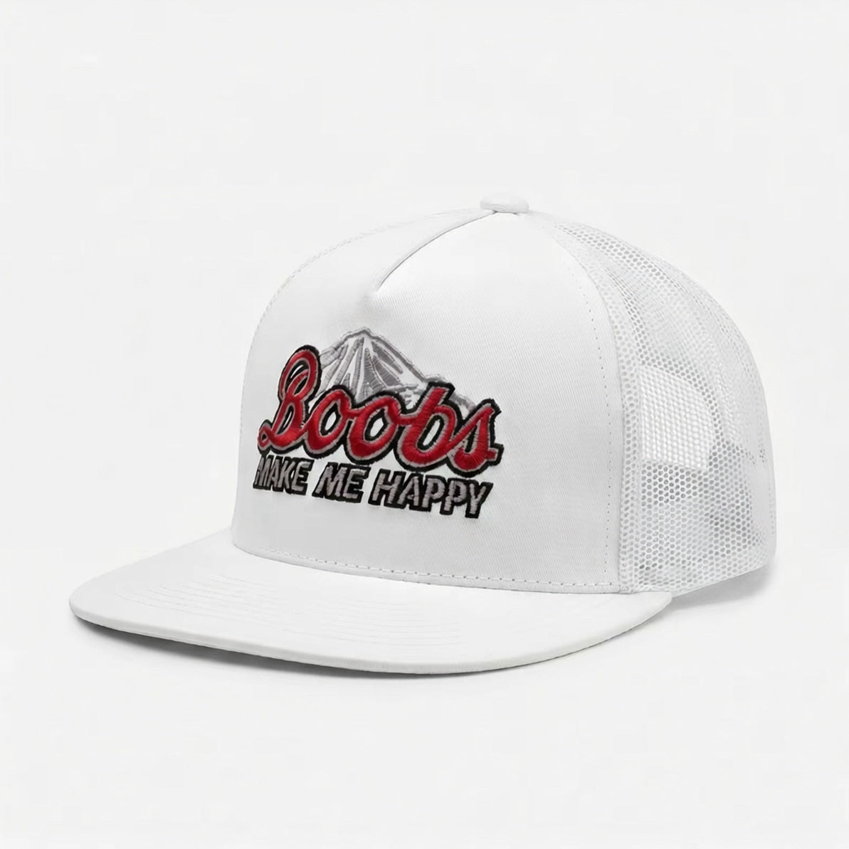 Boobs Make Me Happy Embroidered Hat