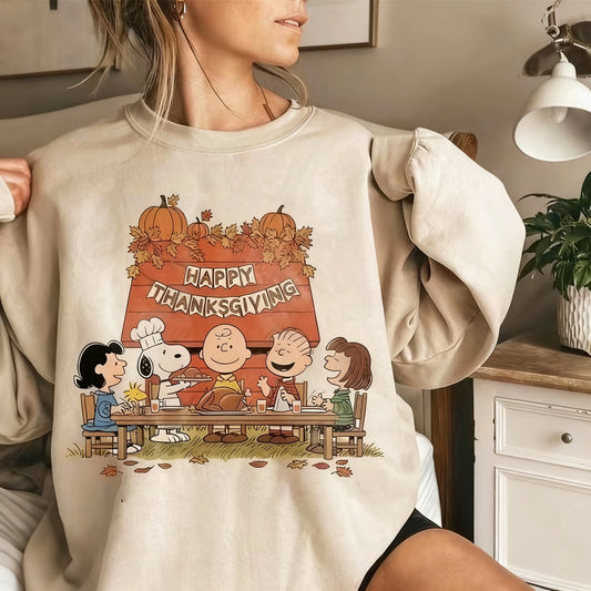 Peanuts Snoop Thanksgiving Turkey Dinner T-Shirt/Sweatshirt/Hoodie
