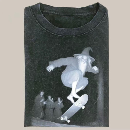 Lord of the Rings Galdalf Skateboarding Funny Meme T-Shirt/Sweatshirt/Hoodie