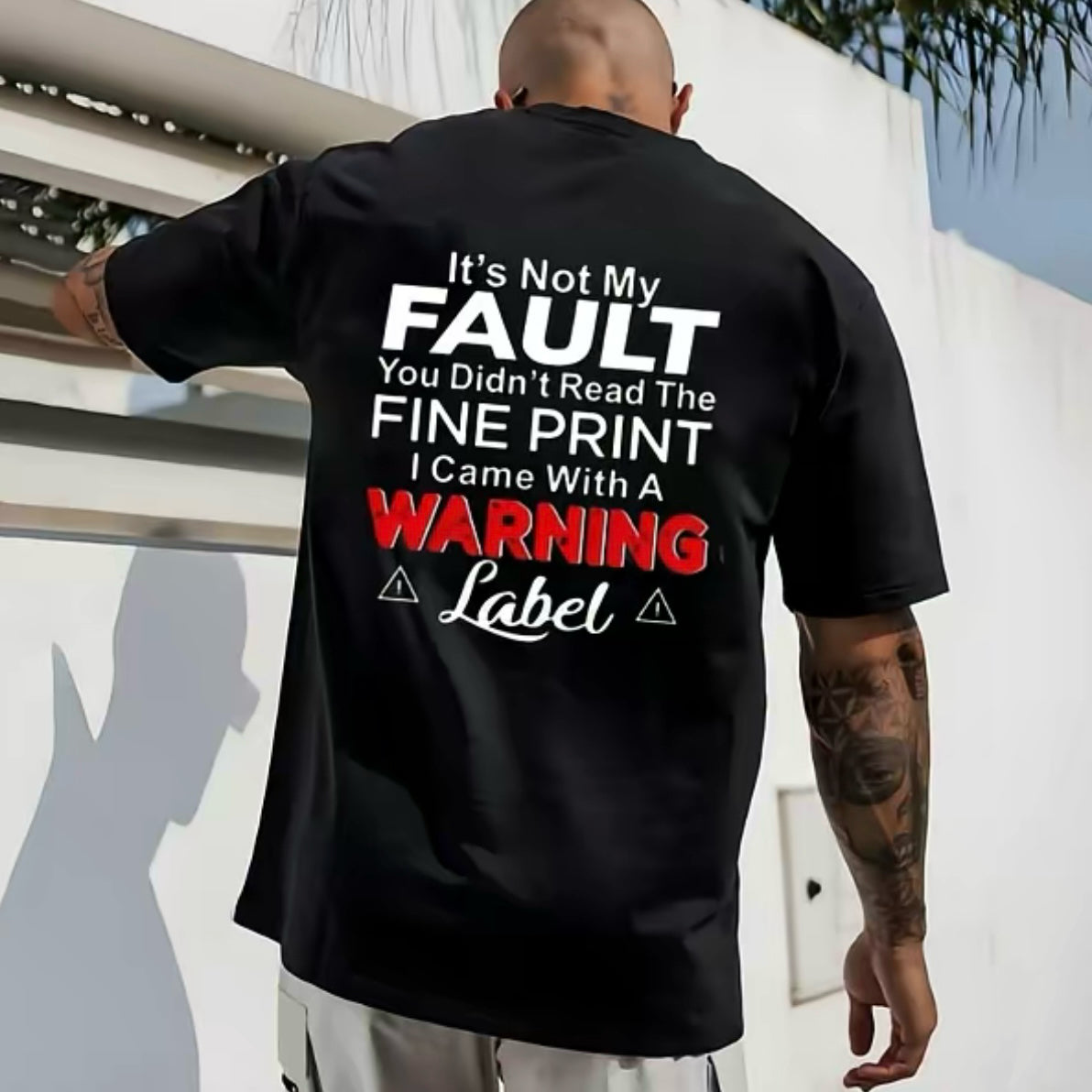 It's Not My Fault Warning Label Funny T-Shirt/Sweatshirt/Hoodie