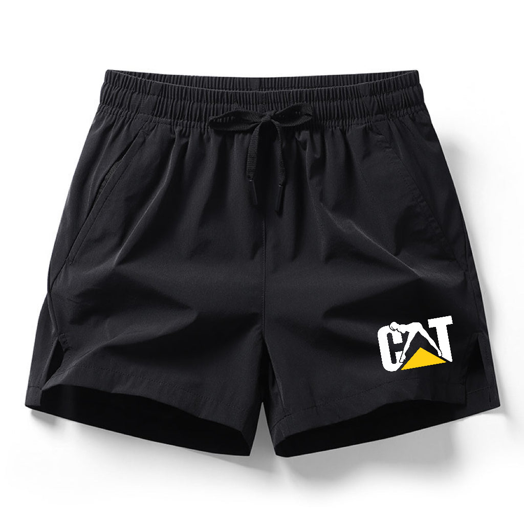Cat With Woman Drawstring Waist Shorts