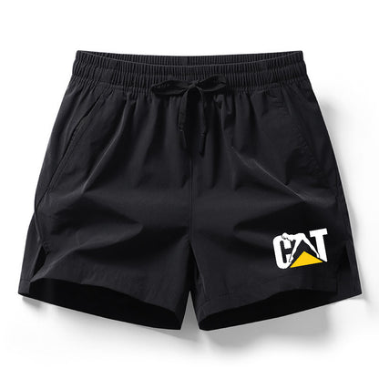 Cat With Woman Drawstring Waist Shorts