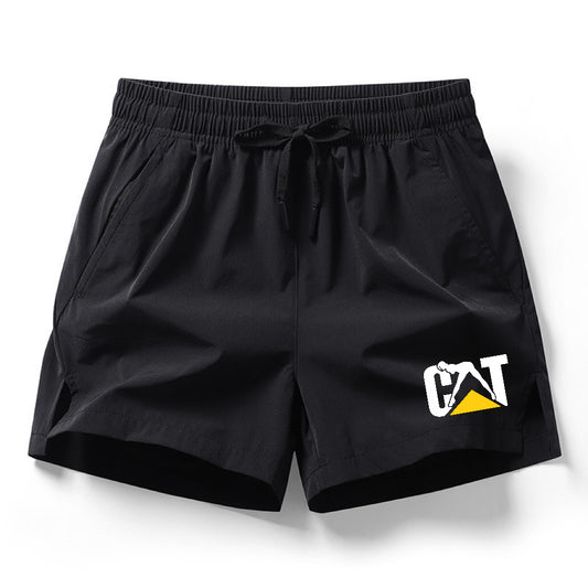 Cat With Woman Drawstring Waist Shorts