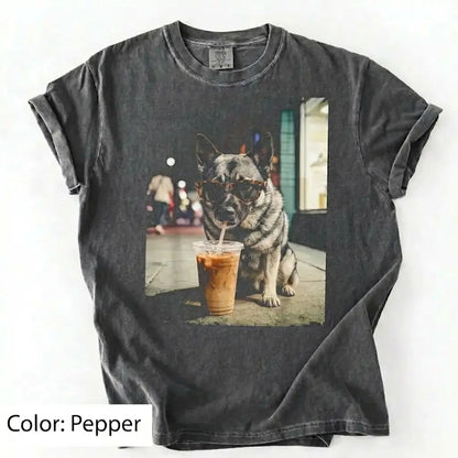 Dog Drinking Iced Coffee Meme Gift for Dog Lovers T-Shirt/Sweatshirt/Hoodie