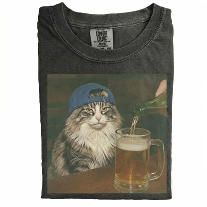 Cat Drinking Beer Meme T-Shirt/Sweatshirt/Hoodie