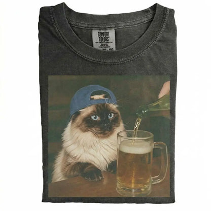 Cat Drinking Beer Meme T-Shirt/Sweatshirt/Hoodie