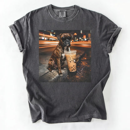 Dog Drinking Bubble Tea Meme Gift for Dog Lovers T-Shirt/Sweatshirt/Hoodie