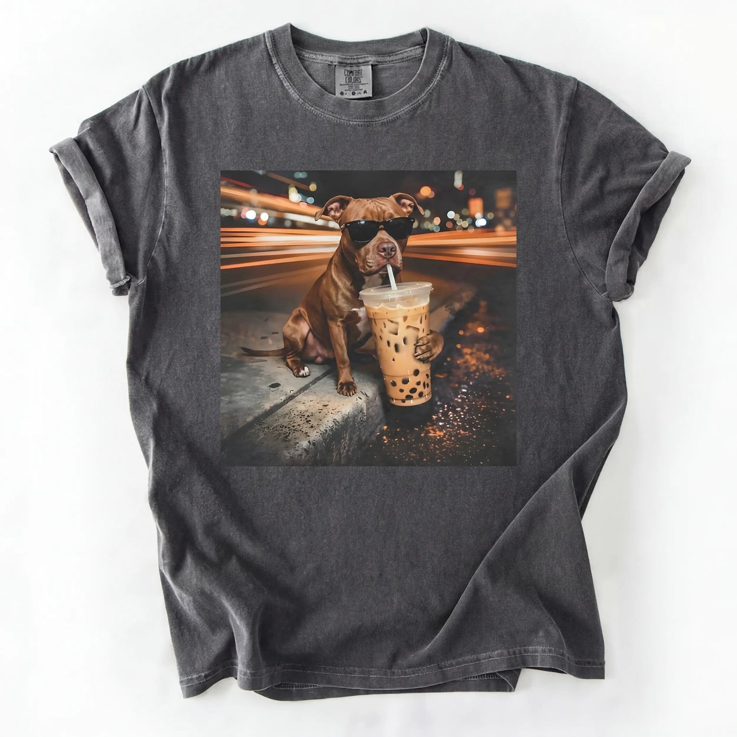 Dog Drinking Bubble Tea Meme Gift for Dog Lovers T-Shirt/Sweatshirt/Hoodie