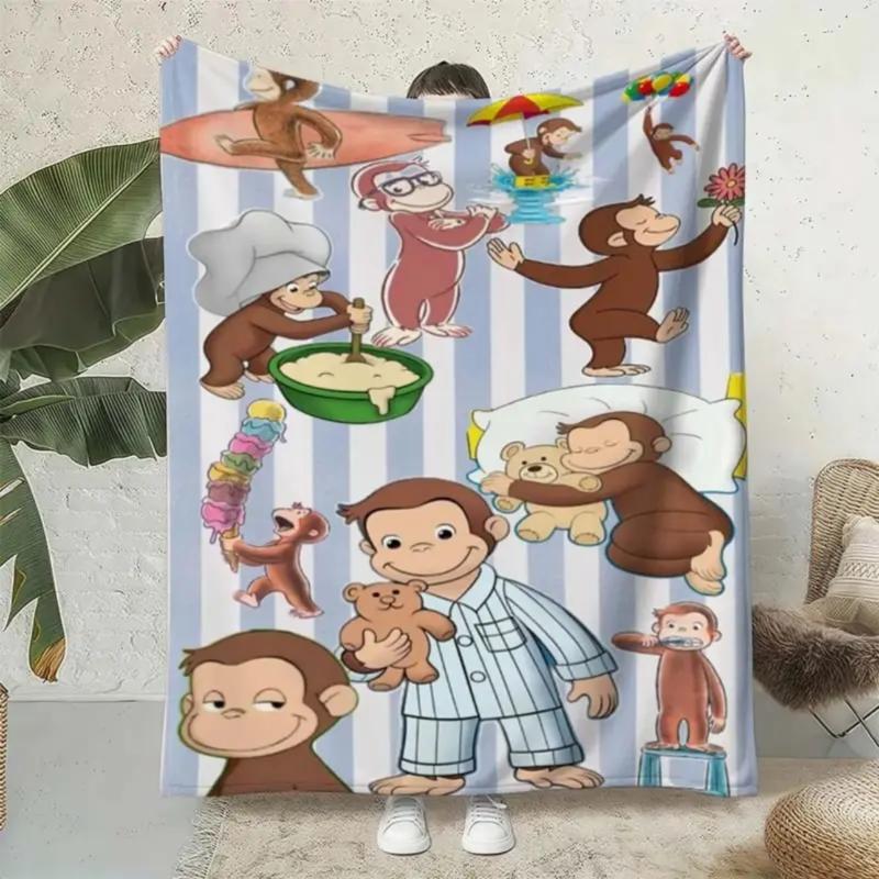 Curious George Cute Cartoon Monkey Series Blanket