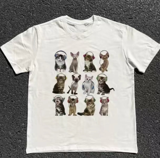 Cats Headphone Vintage T-Shirt/Sweatshirt/Hoodie