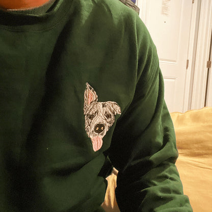 Custom Dog Embroidered Sweatshirt, Hoodie - Gift for Dog Pet Lover