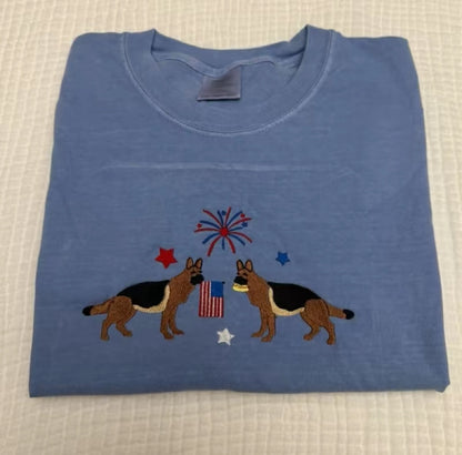 USA embroidered Fourth of July T-Shirt/Sweatshirt/Hoodie
