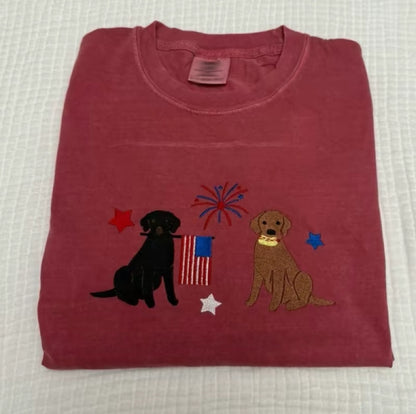 USA embroidered Fourth of July T-Shirt/Sweatshirt/Hoodie