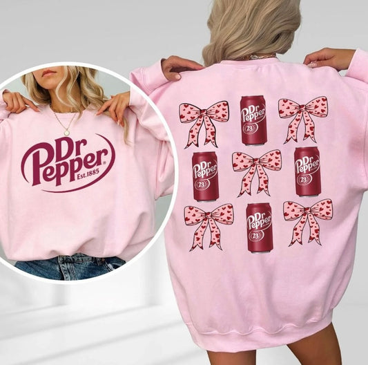 Dr Pepper Coquette Bow Pink T-Shirt/Sweatshirt/Hoodie