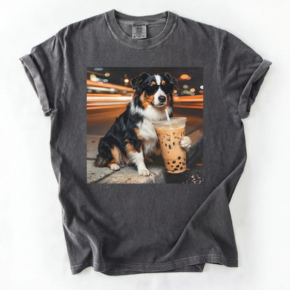 Dog Drinking Bubble Tea Meme Gift for Dog Lovers T-Shirt/Sweatshirt/Hoodie