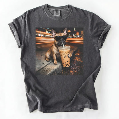 Dog Drinking Bubble Tea Meme Gift for Dog Lovers T-Shirt/Sweatshirt/Hoodie