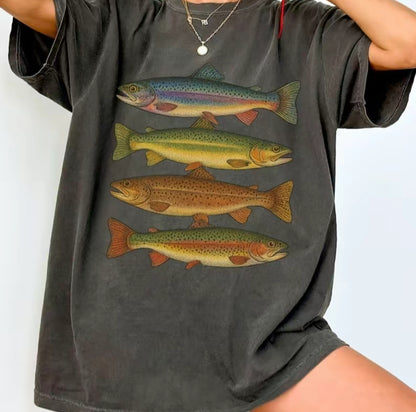 Trout Fish Vintage T-Shirt/Sweatshirt/Hoodie